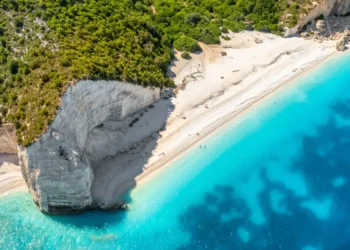 Explore Fteri Beach: A Serene Retreat Featuring Breathtaking Landscapes