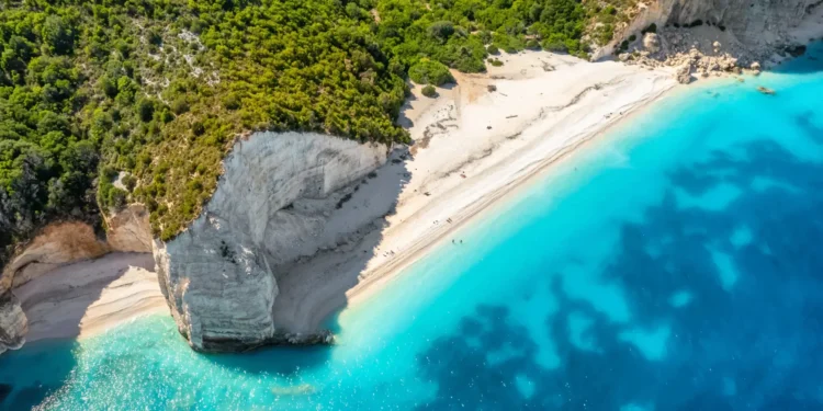 Explore Fteri Beach: A Serene Retreat Featuring Breathtaking Landscapes